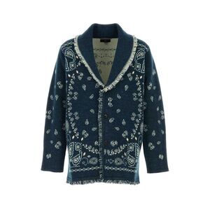 Alanui Men Embroidered Jacquard Bandana Cardigan